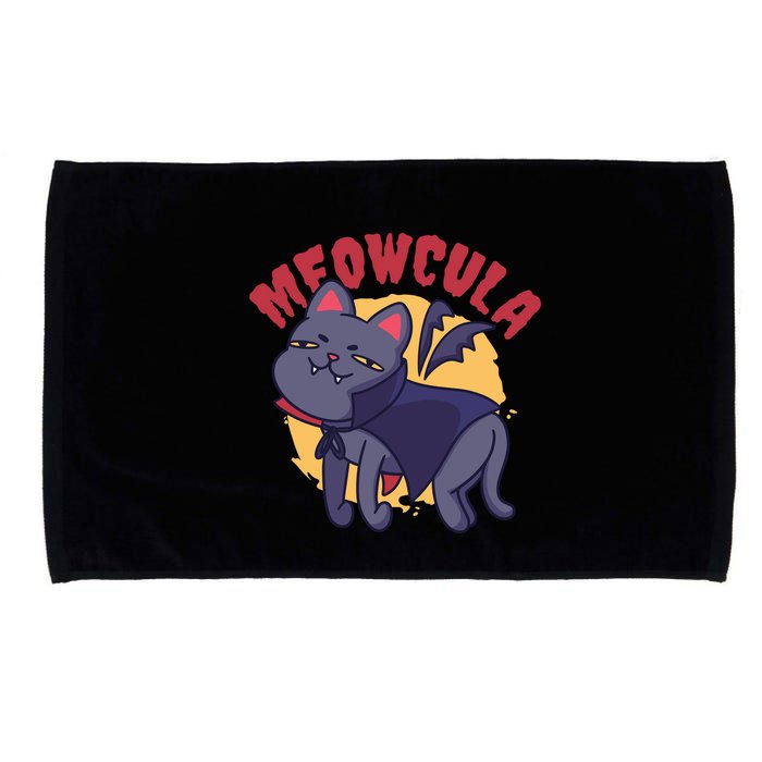 Meow Dracula Cat Cartoon Microfiber Hand Towel