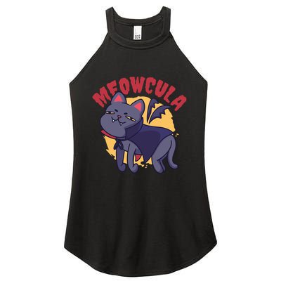 Meow Dracula Cat Cartoon Women's Perfect Tri Rocker Tank
