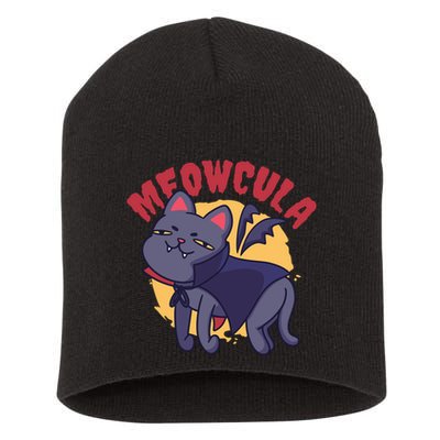 Meow Dracula Cat Cartoon Short Acrylic Beanie