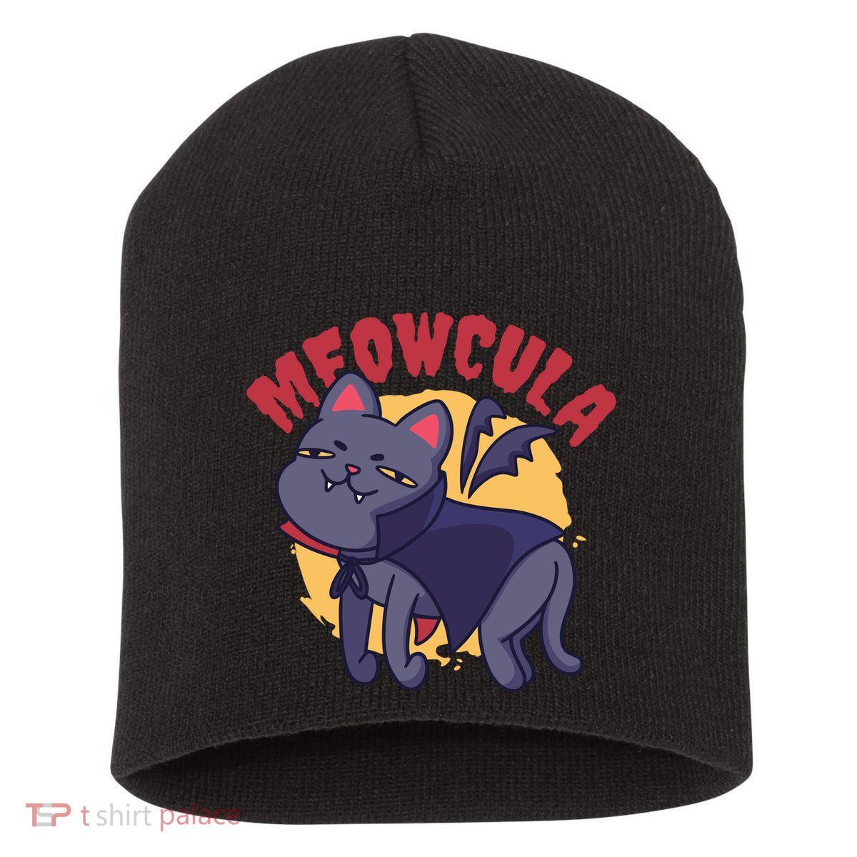 Meow Dracula Cat Cartoon Short Acrylic Beanie