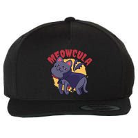 Meow Dracula Cat Cartoon Wool Snapback Cap