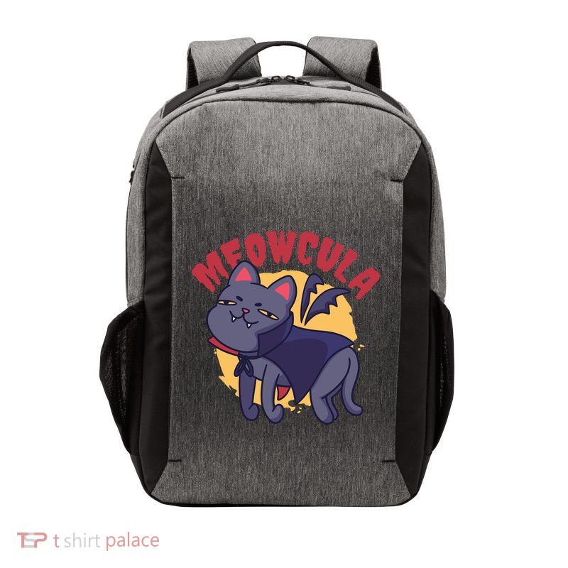 Meow Dracula Cat Cartoon Vector Backpack