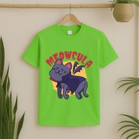 Meow Dracula Cat Cartoon T-Shirt
