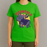 Meow Dracula Cat Cartoon T-Shirt