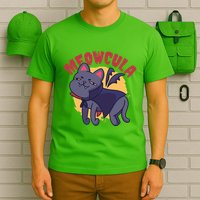 Meow Dracula Cat Cartoon T-Shirt