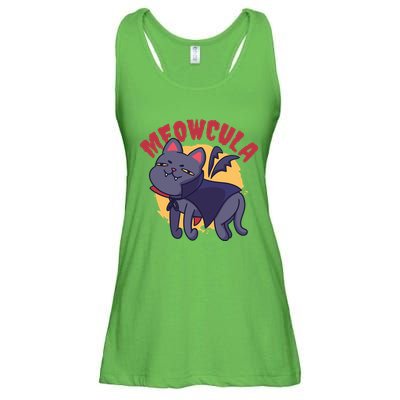 Meow Dracula Cat Cartoon Ladies Essential Flowy Tank