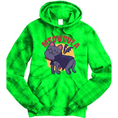 Meow Dracula Cat Cartoon Tie Dye Hoodie