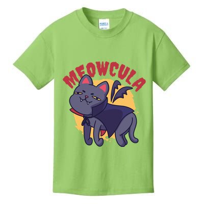 Meow Dracula Cat Cartoon Kids T-Shirt