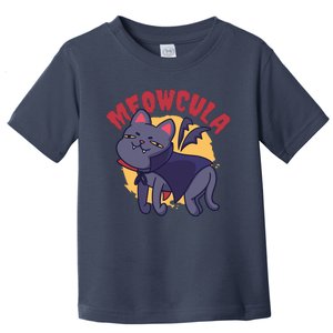 Meow Dracula Cat Cartoon Toddler T-Shirt