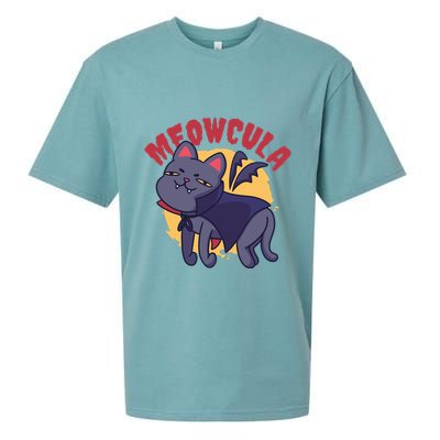Meow Dracula Cat Cartoon Sueded Cloud Jersey T-Shirt