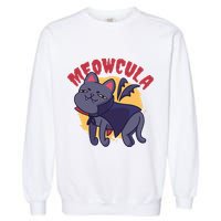 Meow Dracula Cat Cartoon Garment-Dyed Sweatshirt