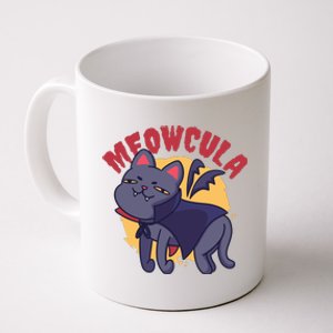 Meow Dracula Cat Cartoon Coffee Mug