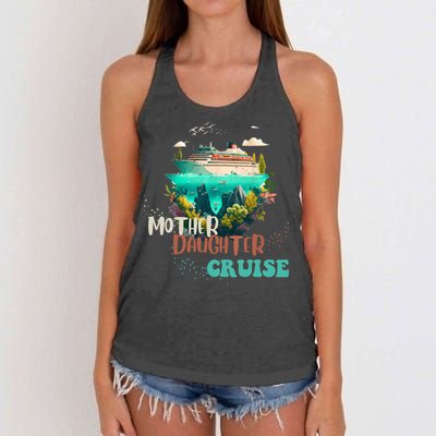 mother daughter cruise for mother and daughter trip Women's Knotted Racerback Tank
