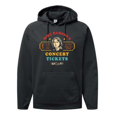 Mike Damones Concert Tickets Retro Performance Fleece Hoodie