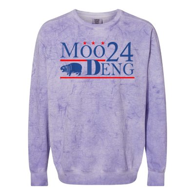 Moo Deng Cute Hippo Moo Deng Zoo For Animal Lovers Colorblast Crewneck Sweatshirt