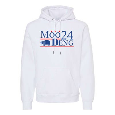 Moo Deng Cute Hippo Moo Deng Zoo For Animal Lovers Premium Hoodie