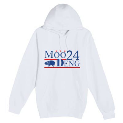 Moo Deng Cute Hippo Moo Deng Zoo For Animal Lovers Premium Pullover Hoodie