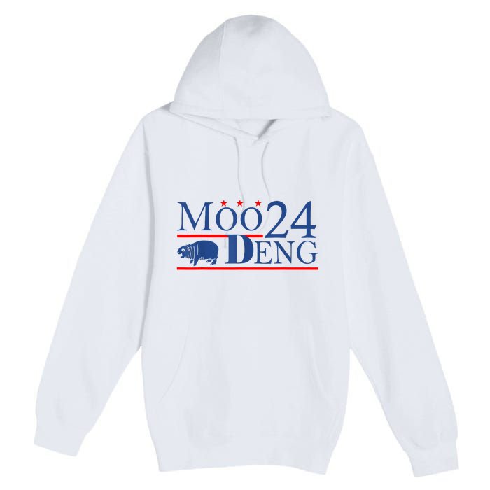 Moo Deng Cute Hippo Moo Deng Zoo For Animal Lovers Premium Pullover Hoodie