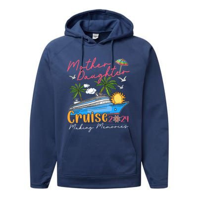 Mother Daughter Cruise 2024 Funny Memories Cruise Ship Lover Performance Fleece Hoodie