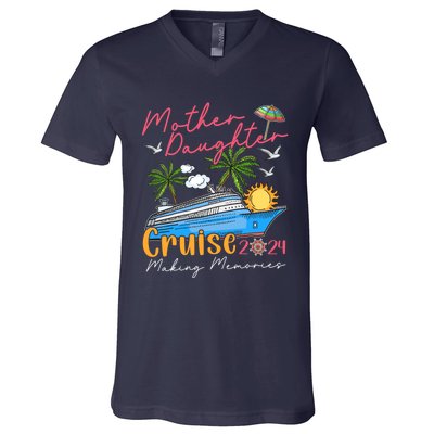 Mother Daughter Cruise 2024 Funny Memories Cruise Ship Lover V-Neck T-Shirt