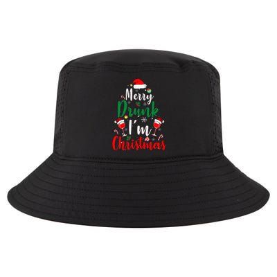 Merry Drunk Christmas Hilarious Santa Joke for Beer Enthusiasts Cool Comfort Performance Bucket Hat