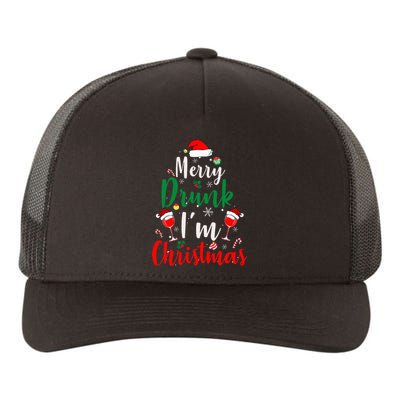 Merry Drunk Christmas Hilarious Santa Joke for Beer Enthusiasts Yupoong Adult 5-Panel Trucker Hat