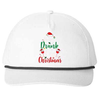 Merry Drunk Christmas Hilarious Santa Joke for Beer Enthusiasts Snapback Five-Panel Rope Hat