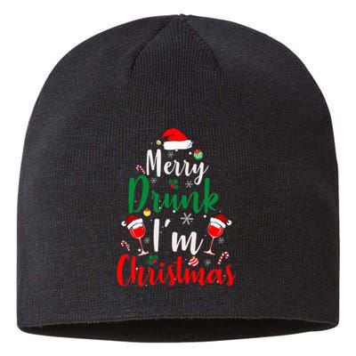 Merry Drunk Christmas Hilarious Santa Joke for Beer Enthusiasts Sustainable Beanie