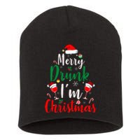 Merry Drunk Christmas Hilarious Santa Joke for Beer Enthusiasts Short Acrylic Beanie