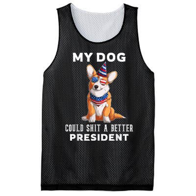 My Dog Could Shit A Better President Corgi Lover Anti Biden Mesh Reversible Basketball Jersey Tank