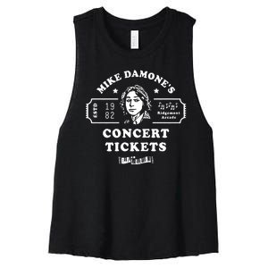 Mike Damone Concer Tickets 1982 Estd Women's Racerback Cropped Tank