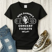 Mike Damone Concer Tickets 1982 Estd Womens T-Shirt