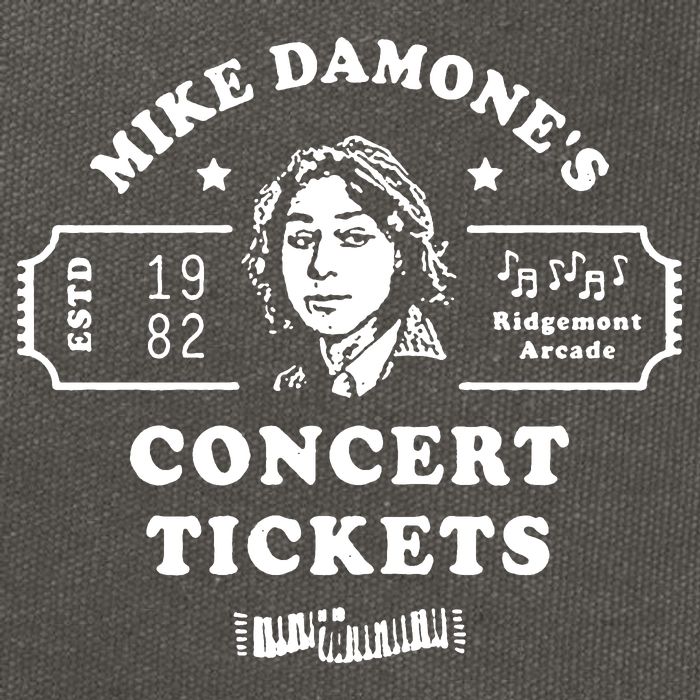 Mike Damone Concer Tickets 1982 Estd Cotton Canvas Backpack