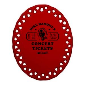 Mike Damone Concer Tickets 1982 Estd Ceramic Oval Ornament