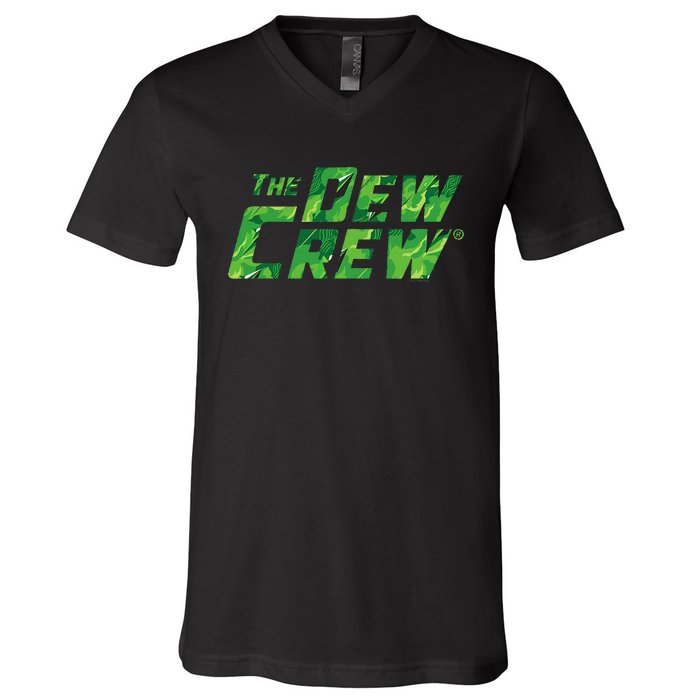 Mtn Dew Crew Camo Tagline V-Neck T-Shirt