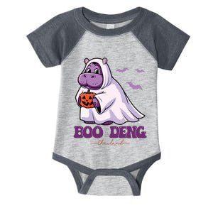 Moo Deng Cute Baby Pygmy Hippo Bouncy Pig In Thai Halloween Infant Baby Jersey Bodysuit