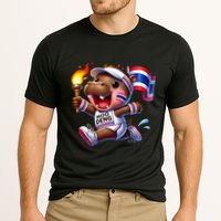 Moo Deng Cute Baby Hippo Thailand Running Marathon Cooling Performance Crew T-Shirt