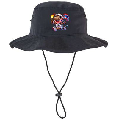Moo Deng Cute Baby Hippo Thailand Running Marathon Bucket Hat