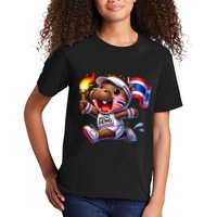Moo Deng Cute Baby Hippo Thailand Running Marathon Kids T-Shirt