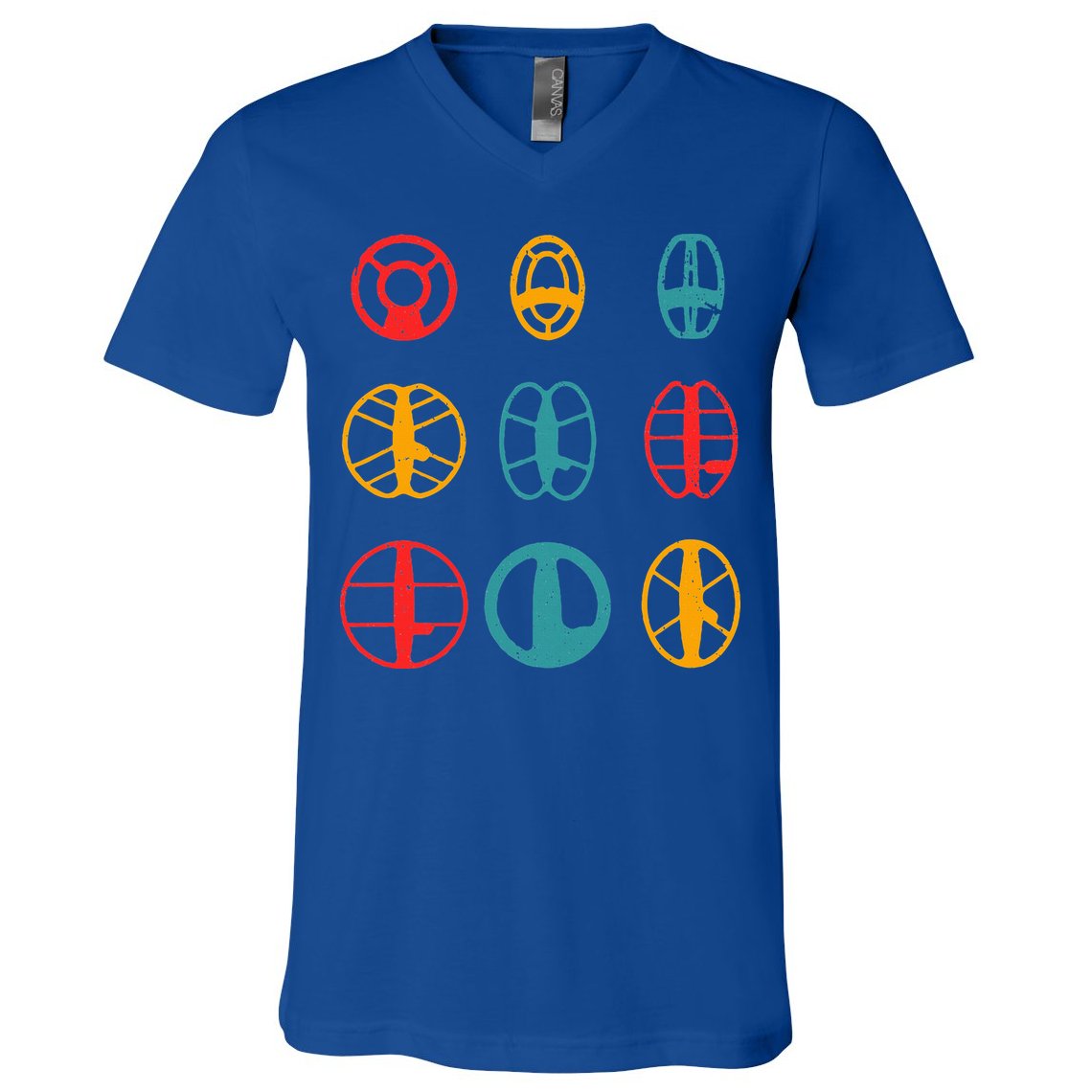 Metal Detecting Coils Cool Metal Detectorist V-Neck T-Shirt