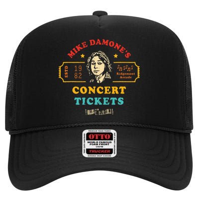 Mike Damone's Concert Tickets Retro High Crown Mesh Back Trucker Hat