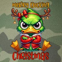 Merry Ducking Christmas Funny Sarcastic Grumpy Duck Legacy Tie Dye Trucker Hat