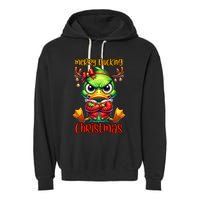 Merry Ducking Christmas Funny Sarcastic Grumpy Duck Garment-Dyed Fleece Hoodie