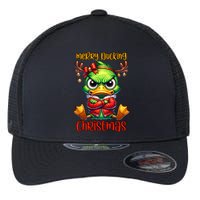 Merry Ducking Christmas Funny Sarcastic Grumpy Duck Flexfit Unipanel Trucker Cap