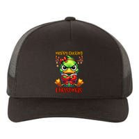 Merry Ducking Christmas Funny Sarcastic Grumpy Duck Yupoong Adult 5-Panel Trucker Hat