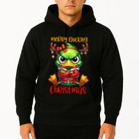 Merry Ducking Christmas Funny Sarcastic Grumpy Duck Hoodie