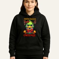 Merry Ducking Christmas Funny Sarcastic Grumpy Duck Hoodie