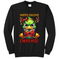 Merry Ducking Christmas Funny Sarcastic Grumpy Duck Sweatshirt