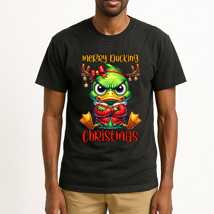 Merry Ducking Christmas Funny Sarcastic Grumpy Duck Tall T-Shirt