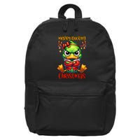 Merry Ducking Christmas Funny Sarcastic Grumpy Duck 16 in Basic Backpack